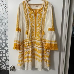 Tory Burch Boho Embroidery and Lace Dress